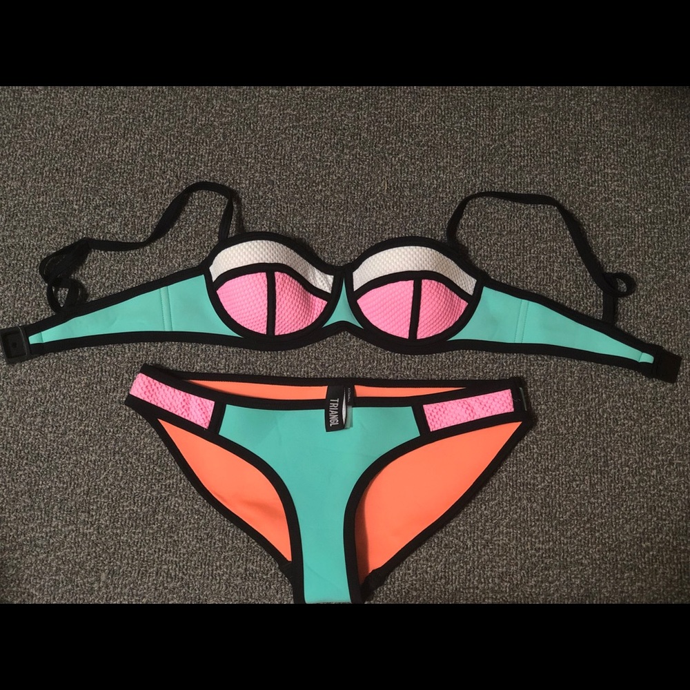 Triangl (POPPY - FLAMINGO- FING) swimsuit.